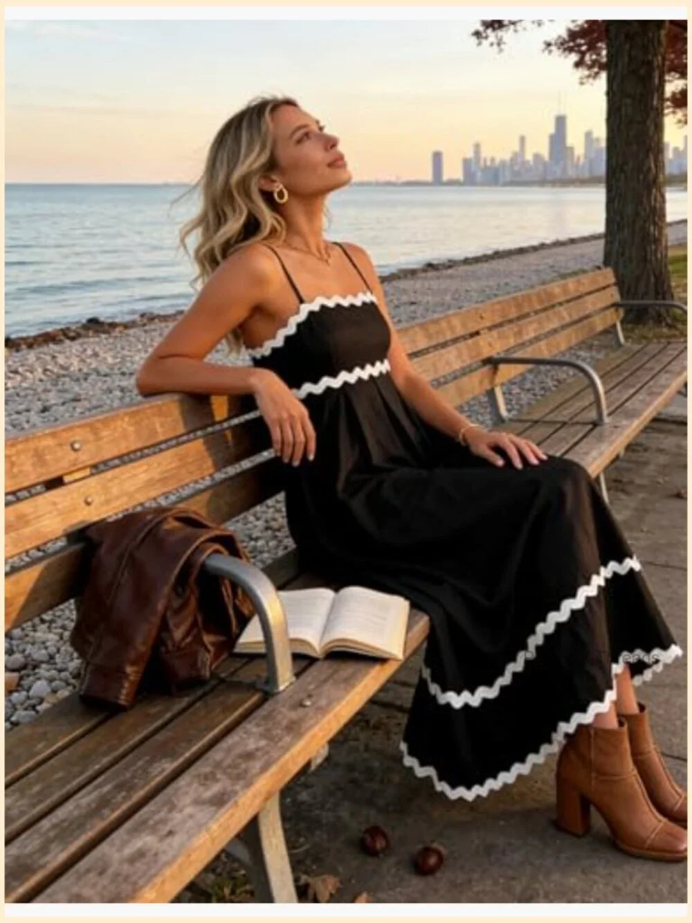 Smocked Backless Midi Sundress with Adjustable Spaghetti Straps